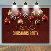 Lofaris Red Gold Ball The Best Christmas Party Backdrop
